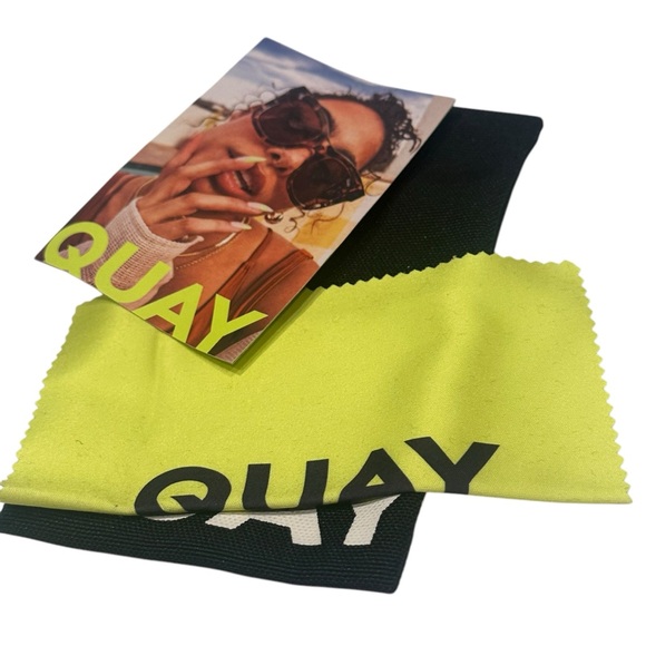 Quay High Key Mini (Large) Aviator Sunglasses Rose Gold Multi Blue New - Picture 11 of 12